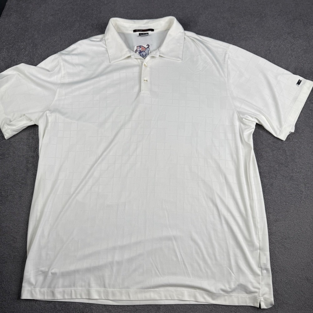 Memphis Tigers Basketball Polo Shirt 2XL White Tiger Woods Golf